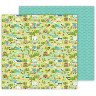 Doodlebug Great Outdoors Designpapier -  Happy Camper